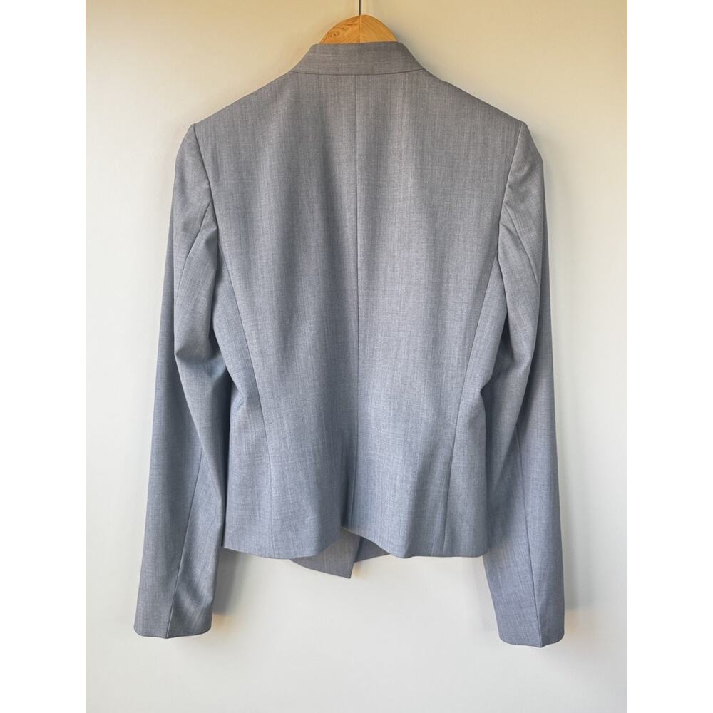 THEORY Lanai Tailor Edition 5 Wool Open Blazer Jacket Gray Women Size 6 Slim Fit - Picture 4 of 12